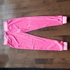 Hot pink velour joggers